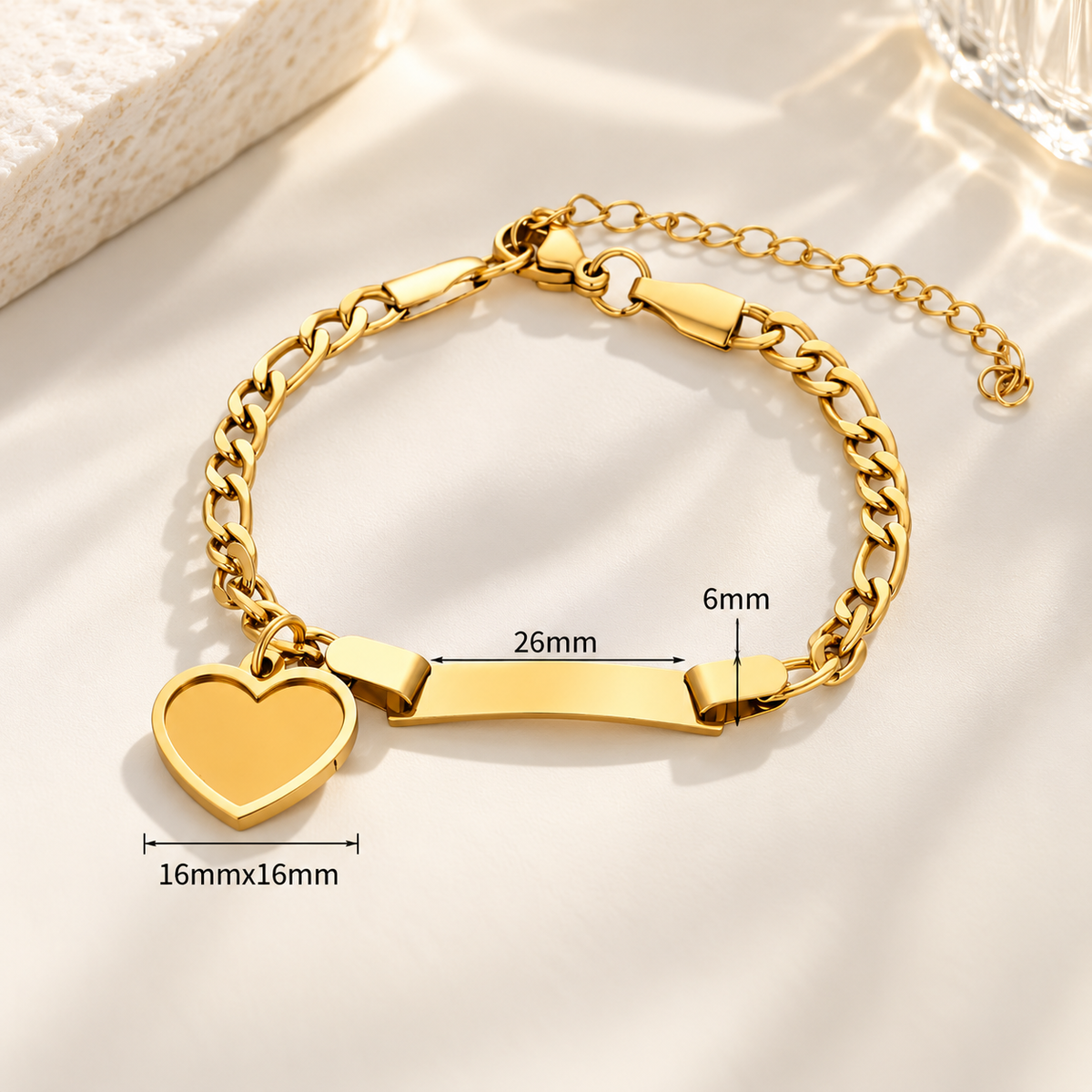 Personalised Heart Bracelet
