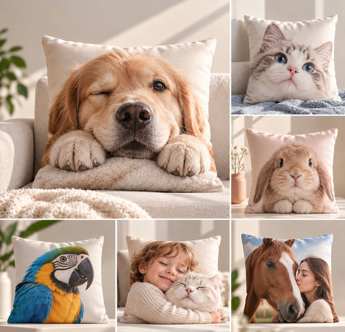Personalised Square Photo Cushion – Custom Double-Sided Cushion
