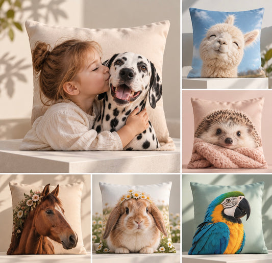 Personalised Square Photo Cushion – Custom Double-Sided Cushion
