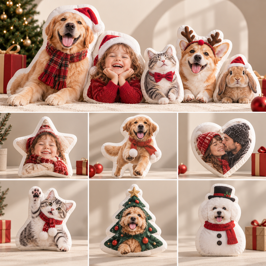 Personalised Christmas Photo Cushion