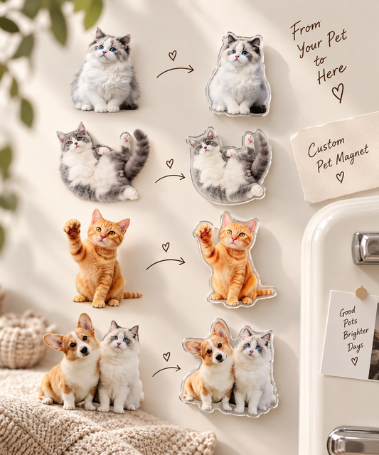 Personalised Cutout Magnets – Set of 5
