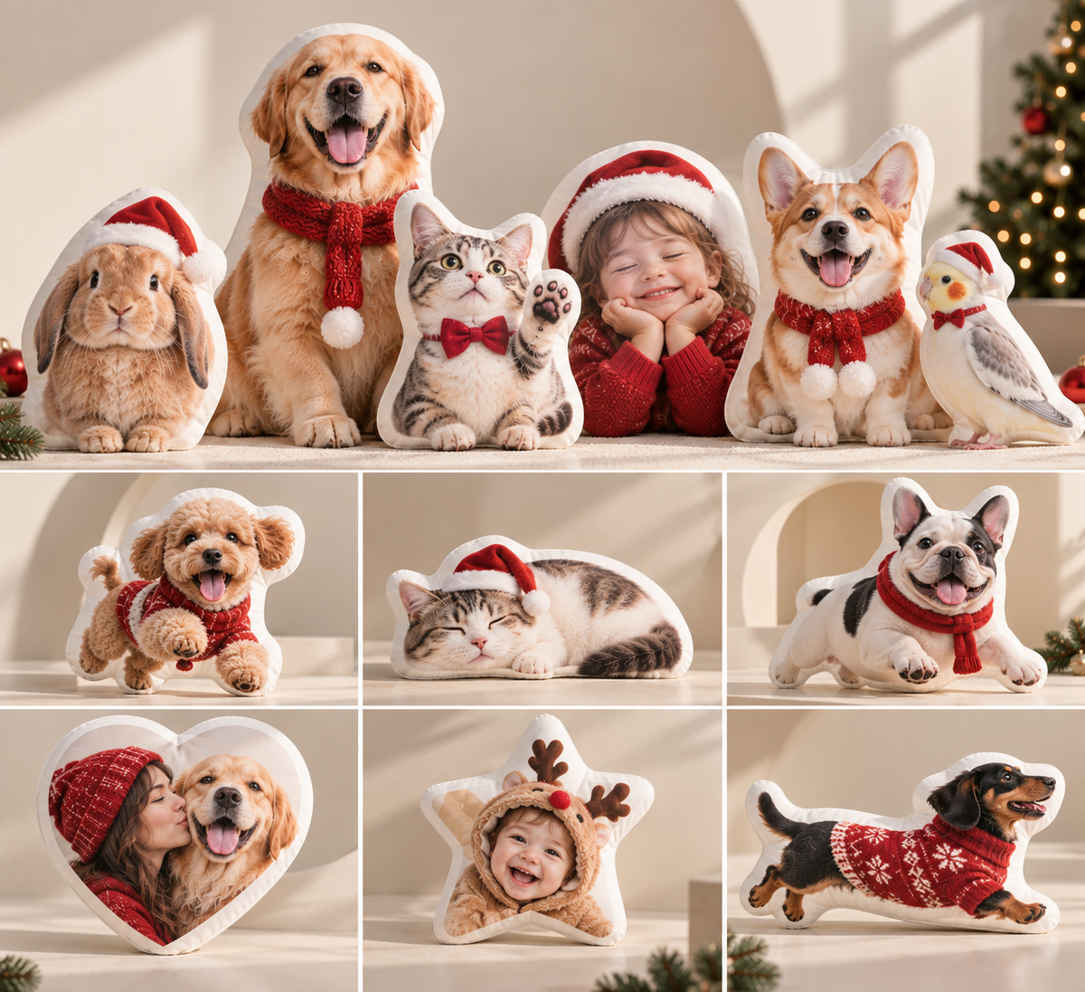 Personalised Christmas Photo Cushion