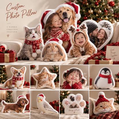 Personalised Christmas Photo Cushion
